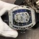 GB Factory Replica Richard Mille Skull Diamonds Watch RM 052 With Black Rubber Strap (2)_th.jpg